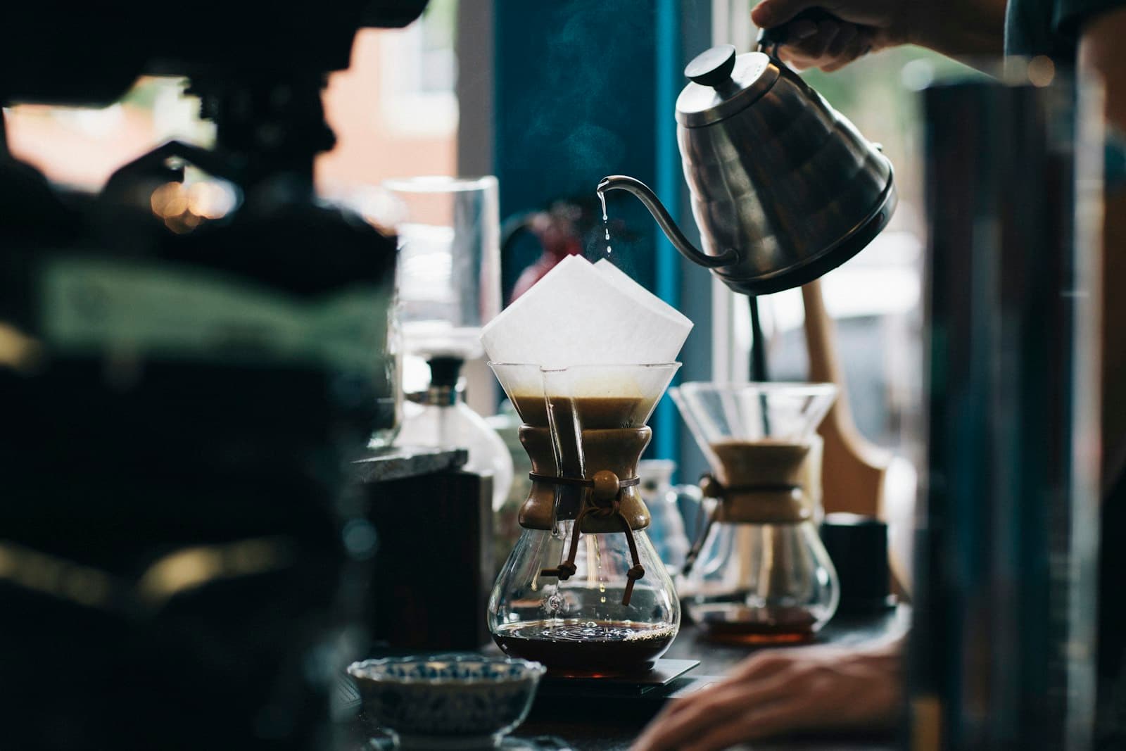 Preparo em coador Chemex